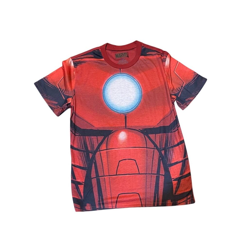 Marvel Iron Man T-Shirt Cosplay Costume Halloween Red Small (28-30)